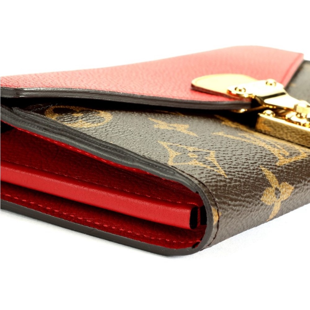 Full Inclusion Louis Vuitton Pallas Wallet Monogram & Cerise Red Leather - EUC - Picture 4 of 14